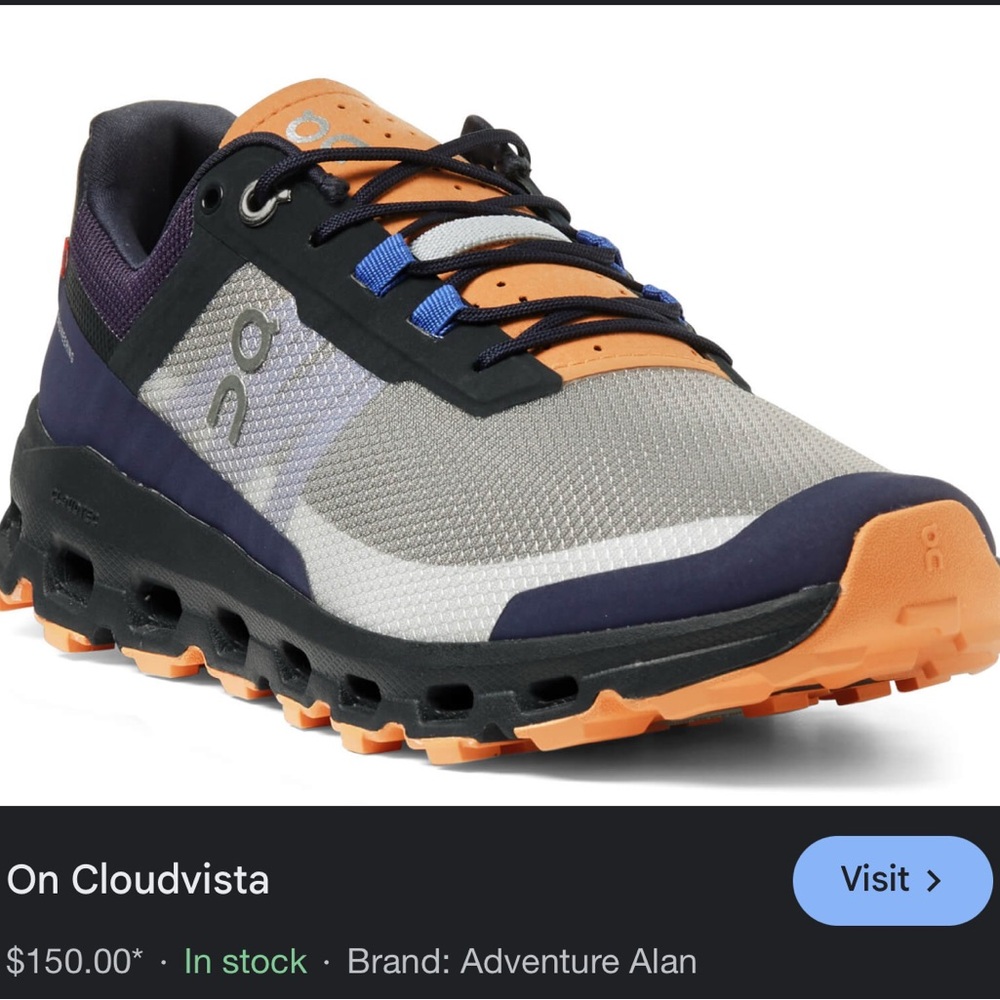 On Running Cloudvista Midnight/Copper, Women's Trail Running Sneakers 9.5 NWT